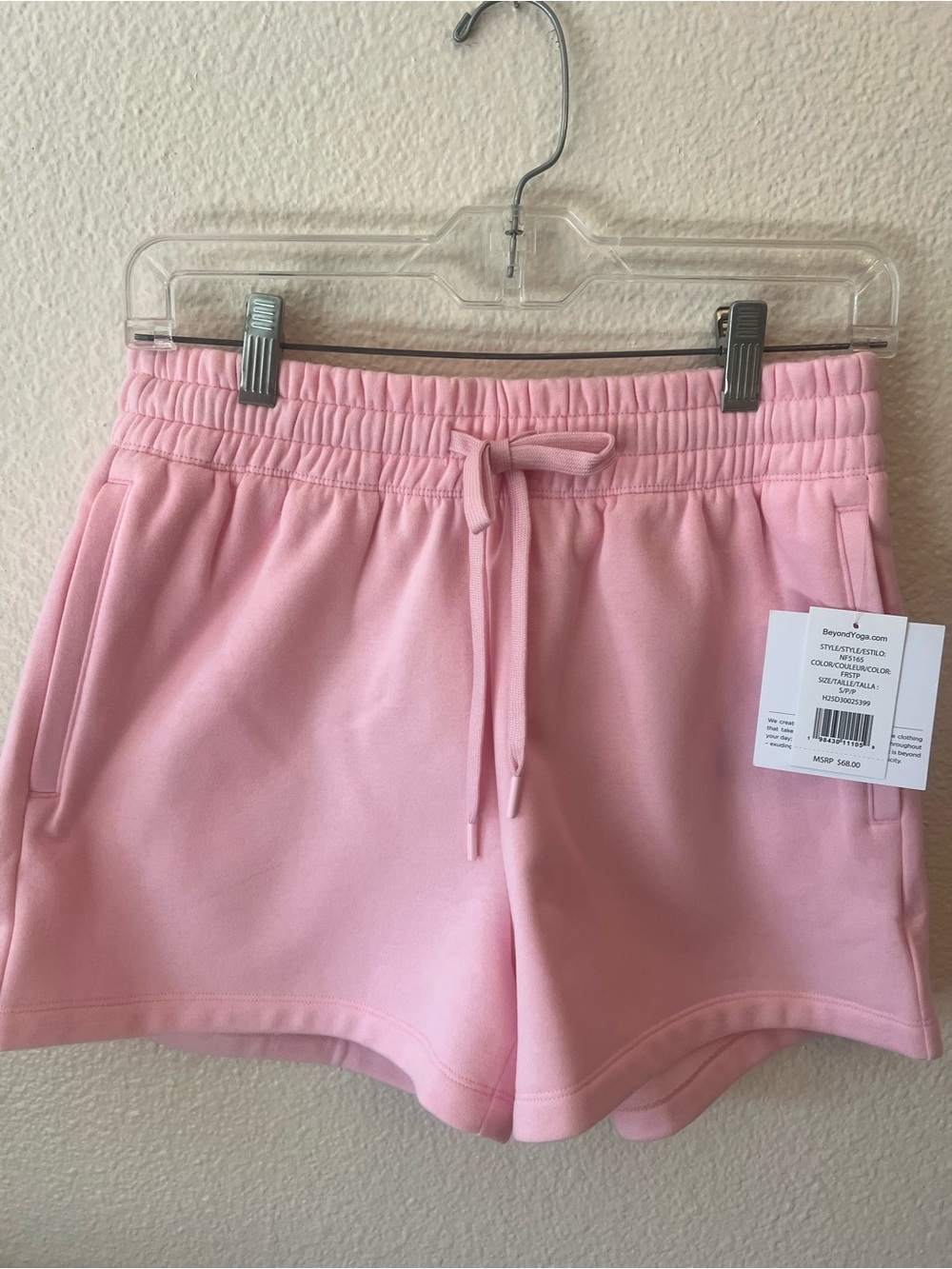 Beyond Yoga Pink Drawstring Athletic Shorts